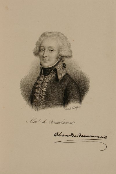 Porträtt av Viscount Alexandre-Francois-Marie de Beauharnais (1760-94) av Francois Seraphin Delpech